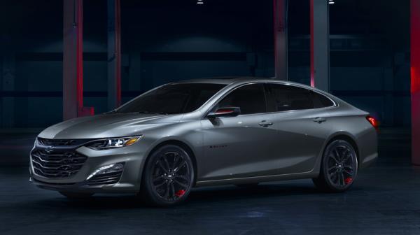 Chevy Malibu parked garage render